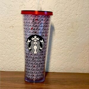 Starbucks tumbler red holiday falalalalalala
